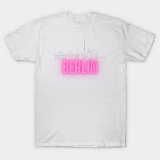 Neon Berlin sign skyline T-Shirt